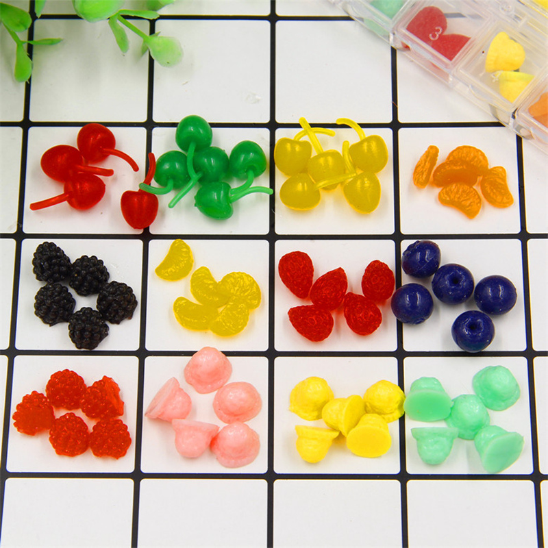 20 stücke niedlichen Miniatur Obst Spielzeug künstliche Simulation Kirsche für Dollhuose Zubehör Küche spielen Spielzeug