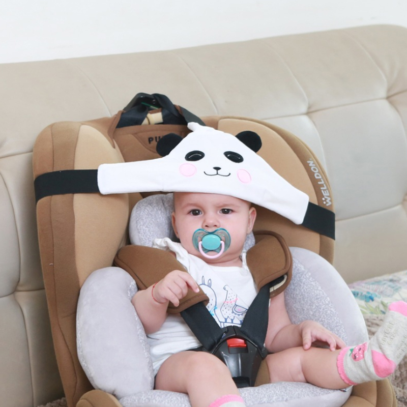 Infantil bebê carro assento cabeça suporte cinto, infantil fixação ajustável cinto, posicionador do sono, travesseiros de segurança dos desenhos animados