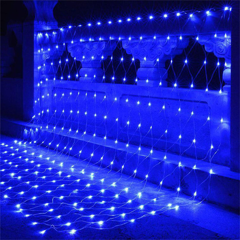 Im freien Wasserdichte LED Netz String Lichter 8 Modi Vorhang Girlande Weihnachten Fee Garten Lichter Hochzeit Party Urlaub Lampe Dekor