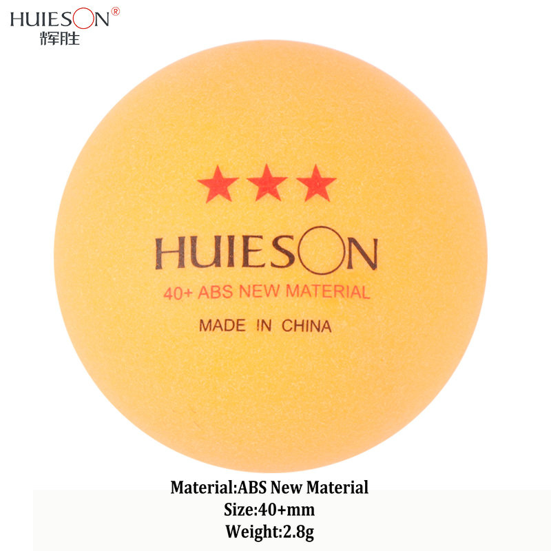 50/100 huieson ลูกบอลลายกีฬาปิงปอง3ดาว40มม. 2.8ก. ลูกบอลปิงปองวัสดุใหม่ทำจากพลาสติก ABS ใช้ฝึกบนโต๊ะ