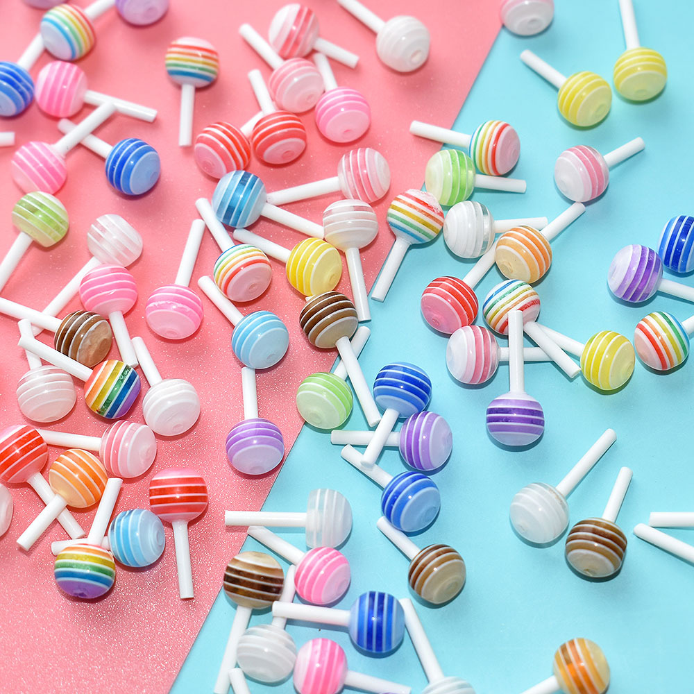 Миниатюрный леденец на палочке для кукольного домика 1:12, 15 х7 мм, 20 шт.