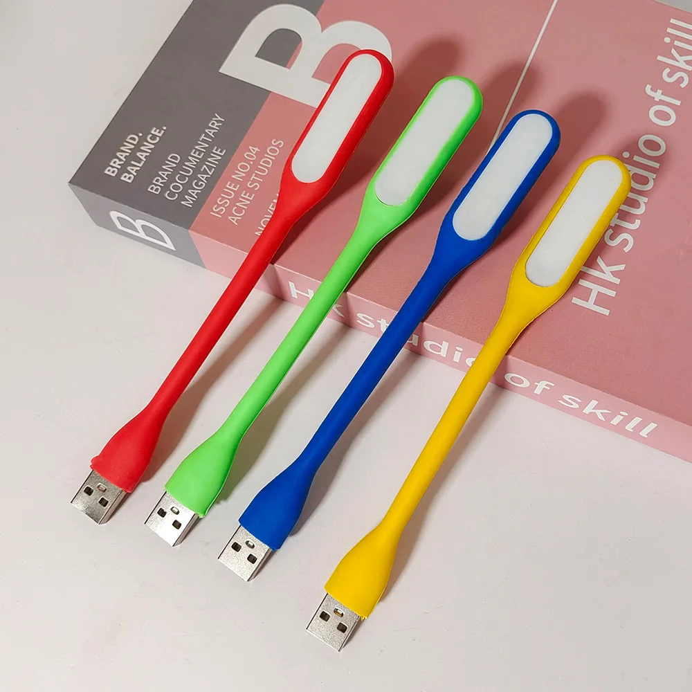 Flexo LED USB lámpara de libro luz Mini portátil USB LED banco de energía portátil Notebook lectura escritorio luz USB luces de noche