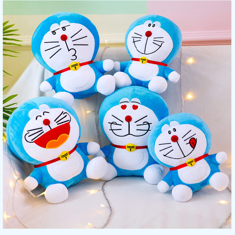 Anime Doraemon Kawaii wypchane pluszowe zabawki miękkie zwierzę pluszowa lalka figurki Anime Doraemon lalki urodziny prezenty dla dziewczyny dzieci