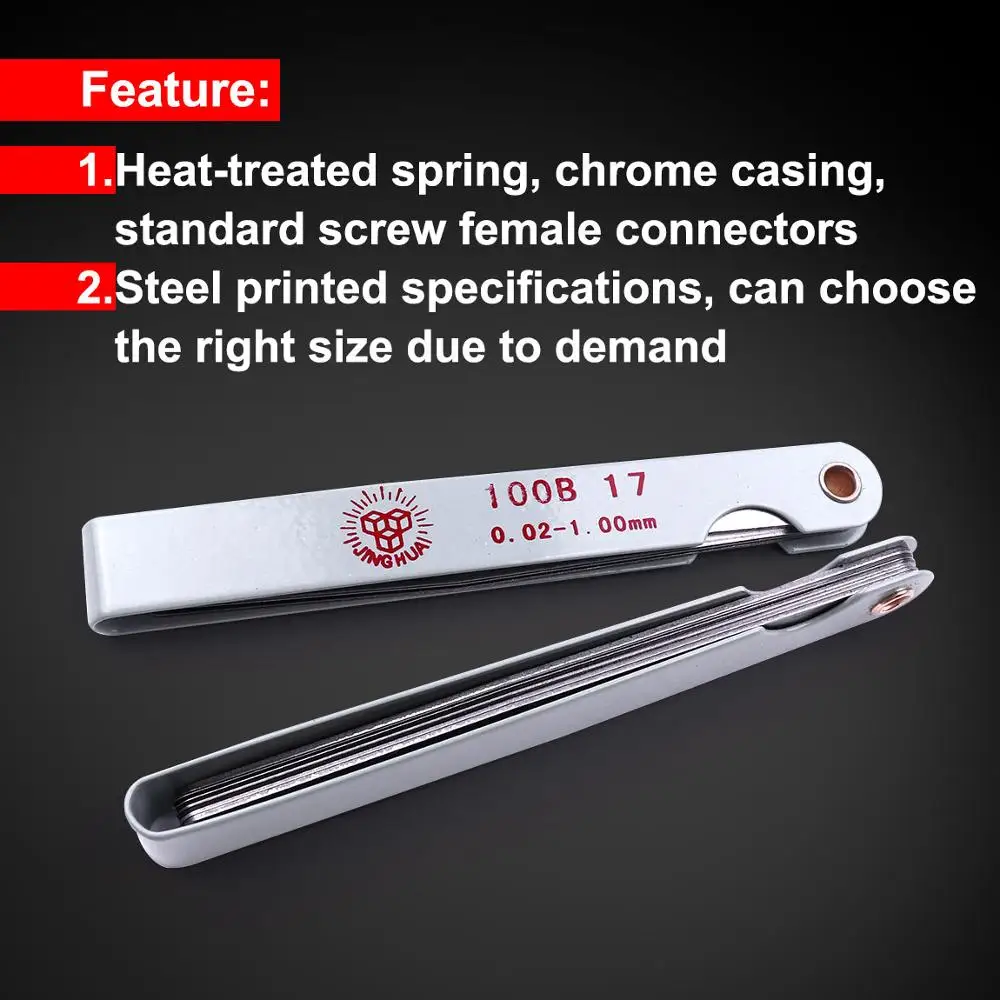 Đồng Hồ Nam Dây Thép Không Gỉ Feeler Đo 17 Lưỡi/32 Độ Dày Lưỡi Khoảng Cách Đo Lường Chất Độn Feeler Đo Đo Dụng Cụ Cho Feeler Đo van Cập