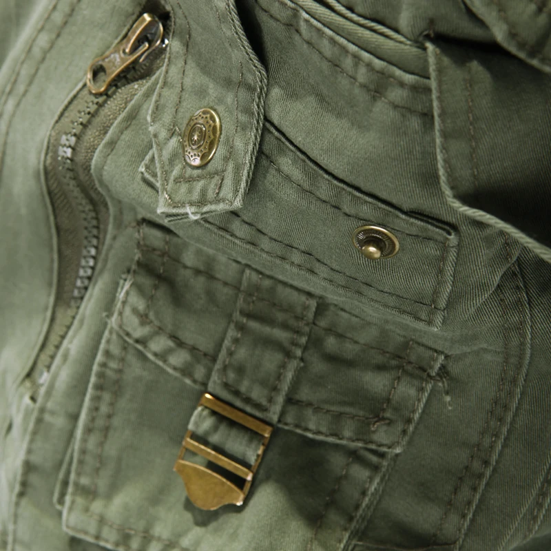 ผู้ชายกางเกง Casual Army สีเขียวกระเป๋าขนาดใหญ่กางเกงทหารโดยรวมชายกลางแจ้งคุณภาพสูงกางเกงยาว 28-42 PLUS