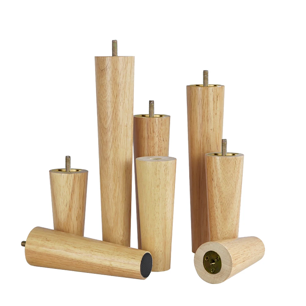4 M6/M8/M10 Vít Gỗ Sồi Nội Thất Chân Châu Âu Styls Hình Nón Gỗ Cao Su Sofa Chân Gỗ bàn Tủ Đồ Nội Thất Lớn Lên Bàn Chân