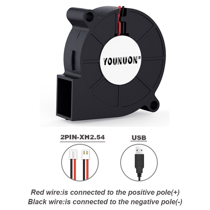 5015 5 センチメートル DC 5V 12V 24V 2Pin デュアルボール/油圧ベアリングブラシレス冷却タービン送風ファン 50 ミリメートル × 15 ミリメートル送風クーラーファン