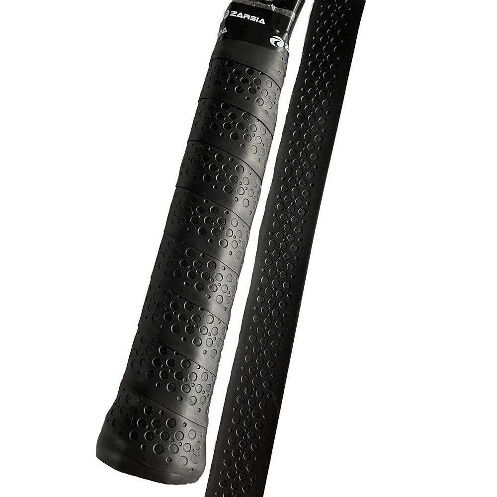 ZARSIA-หนัง PU ไม้เทนนิส REPLACEMENT Grip,หนังสีดําหนา,4 ชิ้น