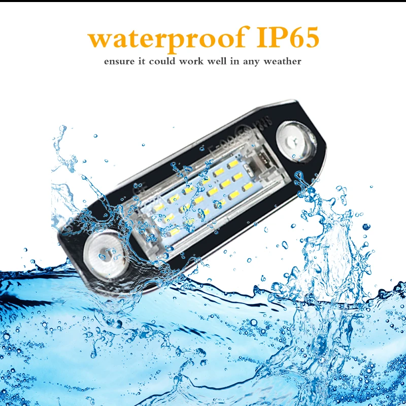 Ijdm xenon branco oem-ajuste completo led luz da placa de licença para volvo s80 xc90 s40 v60 xc60 s60 c70 xc70 v70 lâmpada de número de estilo do carro