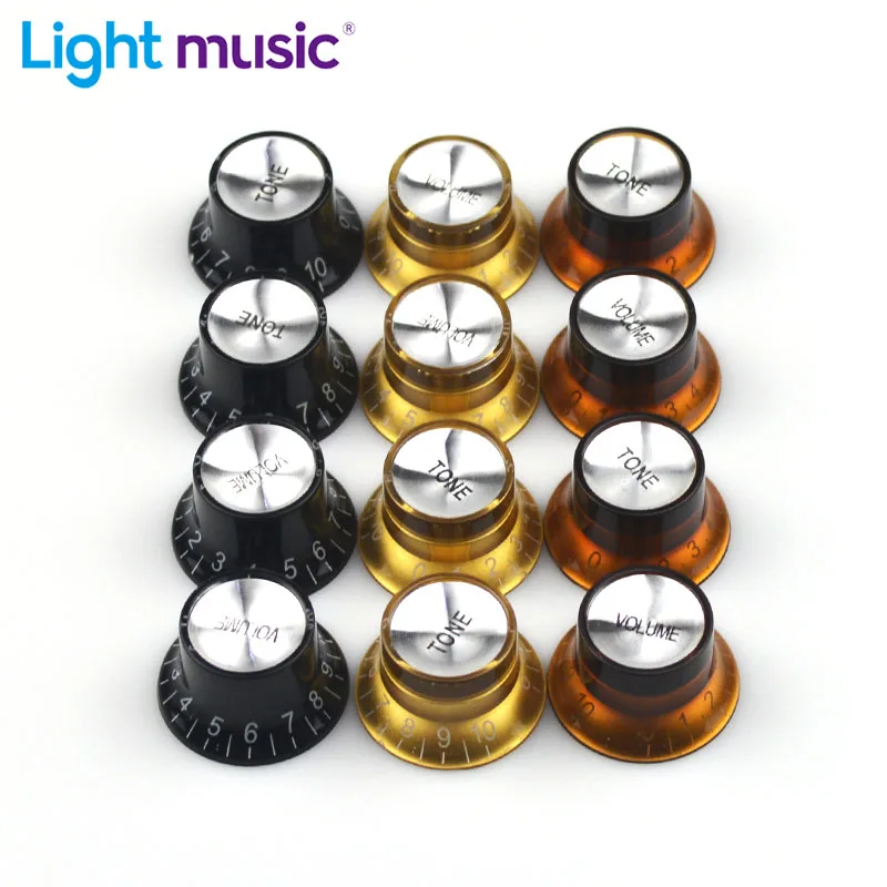 4 Chiếc Đàn Guitar Nón Cao Tốc Độ Nút Điều Khiển 2 Tập & 2 Tông Màu Bạc Chuông Cho LP SG Đàn Guitar