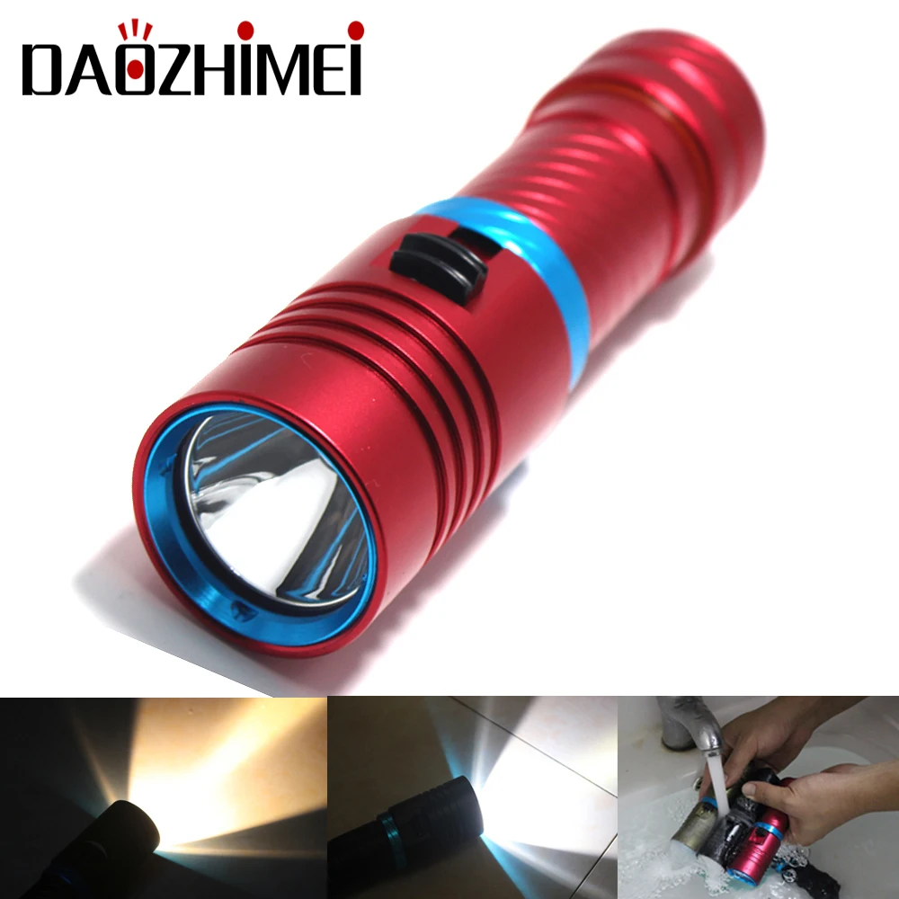 Linterna Led L2, luz de buceo, luz subacuática impermeable, linterna de Camping para batería 18650 26650 (no incluida)