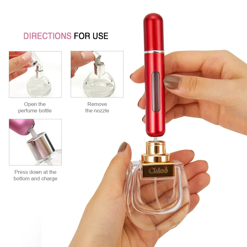 Chai Nước Hoa Bộ 8Ml 5Ml Lọ Chai Với Máy Bơm Xịt Trống Hộp Đựng Mỹ Phẩm Du Lịch Atomizer Chai Miễn Phí Vận Chuyển