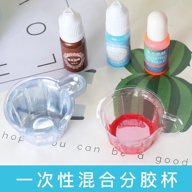 Bộ 100 40ML DIY Pha Lê Epoxy Đựng Cốc Trộn Cốc Dùng Một Lần Pha Cốc Nhựa Epoxy Bảng Cup