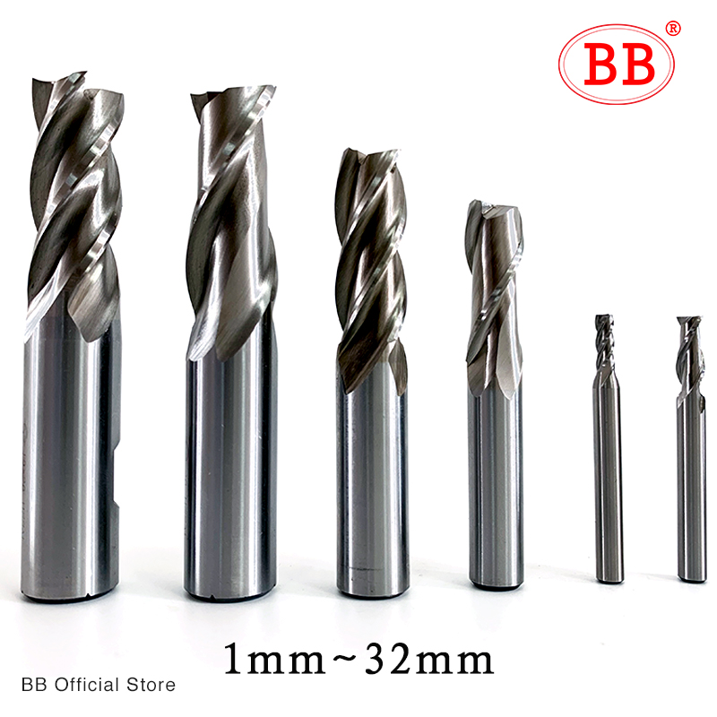 BB Cấp Nhà Máy Cao Cấp HSS Cắt Kim Loại Co8 Coban D1-32mm 2 3 4 Sáo Răng Nhôm Phay Dụng Cụ Móc Chìa Khóa chỗ Ngồi Router Bit