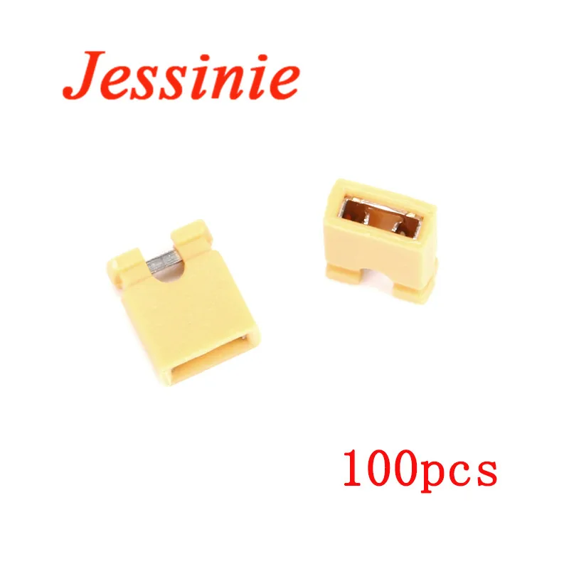 100 Stück Pitch 2,54 mm Pin Header Jumper Shorted Cap & Headers & Wire Housings Connector Schwarz Gelb Rot Blau für Arduino
