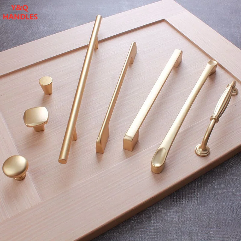 Tay Cầm Tủ Ngăn Kéo Đồ Dùng Nhà Bếp Tay Cầm Cho Tủ Nút Vặn Cửa Ngăn Kéo Đồ Dùng Nhà Bếp Ngọc Trai Vàng Đơn Giản Phần Cứng
