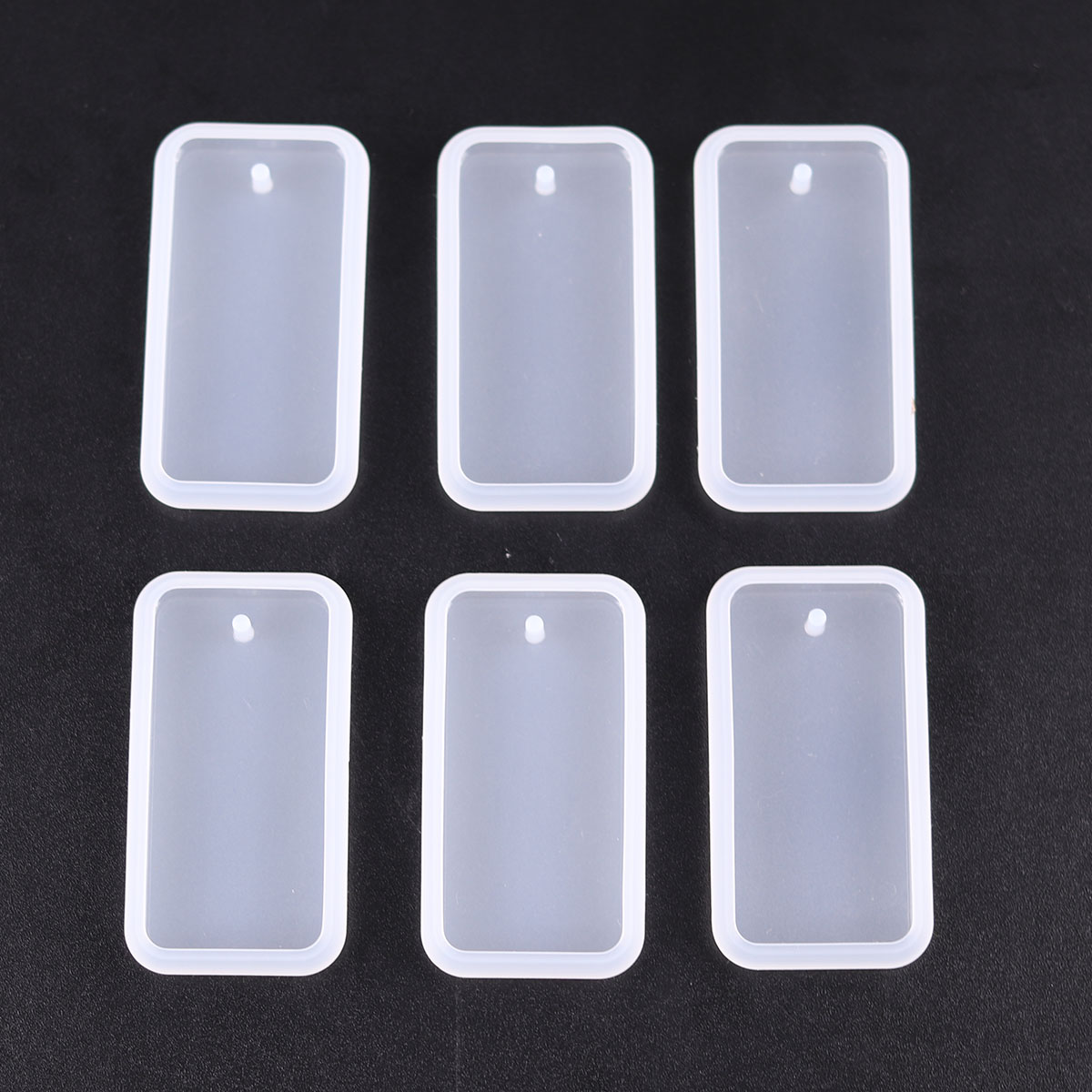 1/6/10 stücke DIY Schlüsselbund Anhänger Silikon Form Set Kristall Epoxy Harz Form Runde Rechteck Anhänger Schmuck Machen Casting form