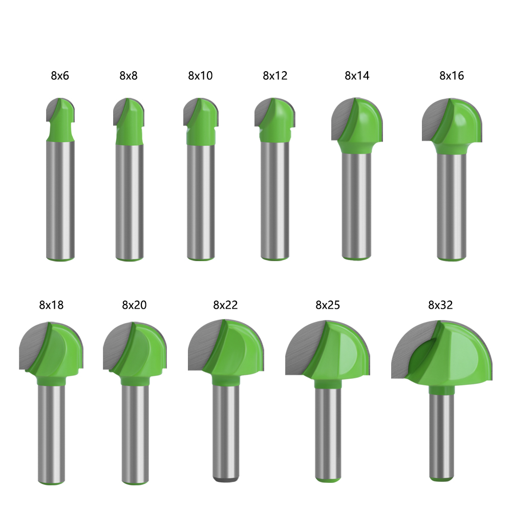 LA VIE 1 8Mm Chuôi Bóng Mũi Cấp Cối Xay Mũi Tròn Cove Phay CNC Bit Bán Kính Core Box chắc Chắn Carbide Router Bit Dụng Cụ
