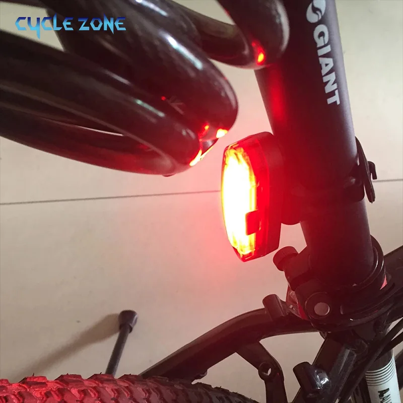 Fanale posteriore per bicicletta MTB Luce rossa Luce posteriore per bici Ciclismo Lampada di sicurezza riscaldante USB ricaricabile Luce per bici a LED Accessori per bici