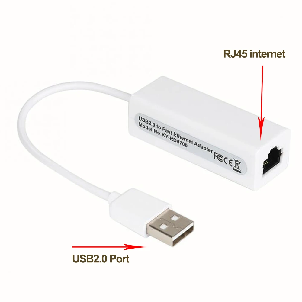 USB Ethernet-адаптер 10 Мбит/с Сетевая карта RJ45 USB C Lan для Windows 7/8 Ноутбук Компьютер D9700 USB Проводной интернет-кабель