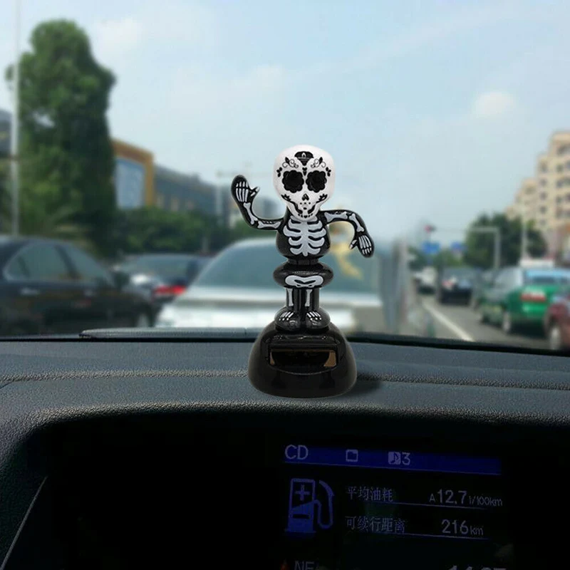 พลังงานแสงอาทิตย์เต้นรําฮาโลวีนแกว่ง Animated Bobble Dancer ของเล่นตกแต่งรถเด็กผู้หญิง Handcrafted ของขวัญวันเกิด Party