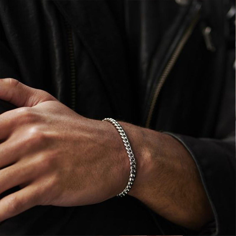 Vnox 3-11 มม.Chunky Miami Curb CHAIN สร้อยข้อมือสําหรับชาย, สแตนเลสสตีล Cuban Link Chain สายรัดข้อมือคลาสสิก Punk Heavy เครื่องประดับชาย