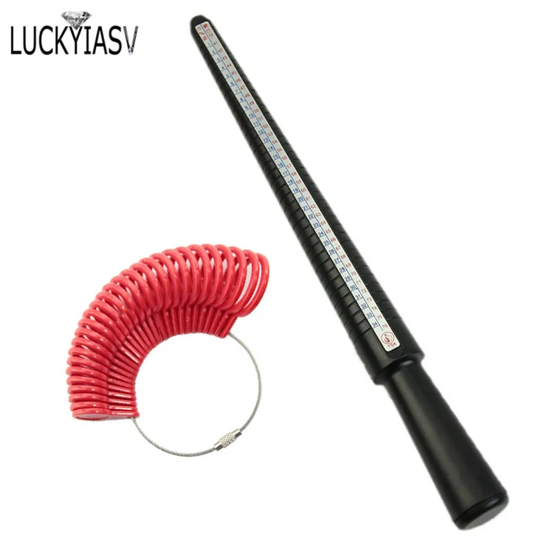 Trang Sức Dụng Cụ Kích Thước Vòng Mandrel Dính Ngón Tay Đồng Hồ Đo Vòng Sizer Đo Trang Sức Bộ Dụng Cụ Kích Thước Vòng Trang Sức Thời Trang Dụng Cụ