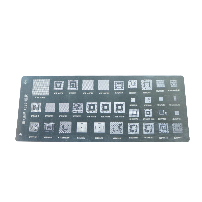 3 Stück Universal-BGA-Schablonen für Samsung HTC Huawei Android MTK, direkt beheiztes BGA-Reballing-Schablonen-Set/Vorlage