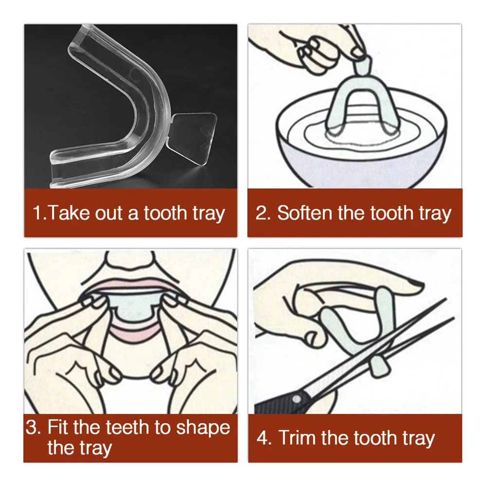 2-8PCS Anti Snoring Bruxism Sleeping Mouth GUARD ถาดหยุดฟัน Sleep Aid Night GUARD GUM SHIELD ปาก Health Care