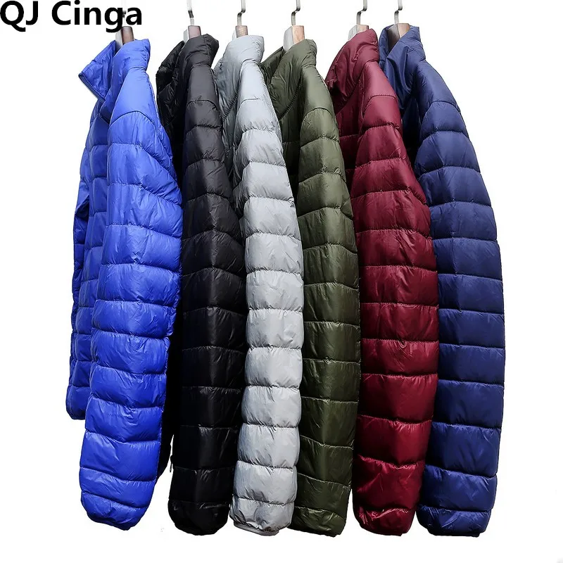 Leichter warmer Mantel Herren Winterparkas Jacke Königsblau Schwarz Grau Rot Grün Männliche leichte und dünne Mäntel