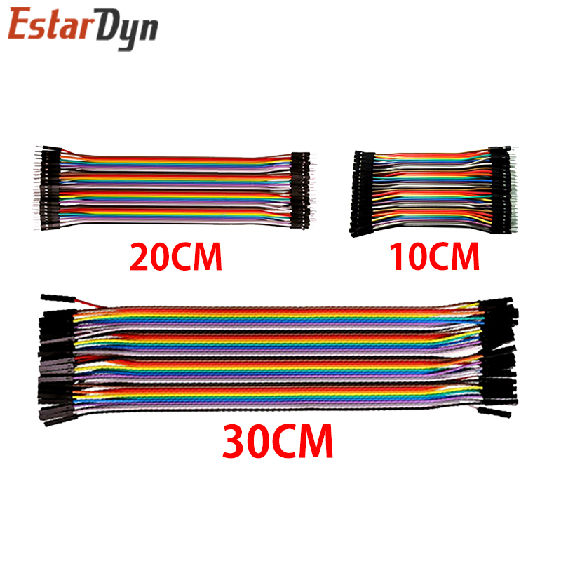 Línea Dupont 10cm/20CM/30CM macho a macho + hembra a macho + Cable de puente hembra a hembra Cable Dupont para arduino KIT de bricolaje