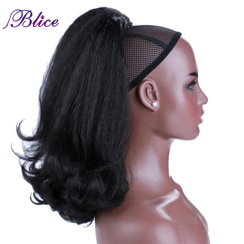 Blice Đuôi Ngựa Phần Mở Rộng Dây Rút Đồ Kẹp Tóc Tổng Hợp Kinky Tóc Thẳng Với 2 Lược Cong Vênh Đuôi Ngựa Dành Cho Nữ