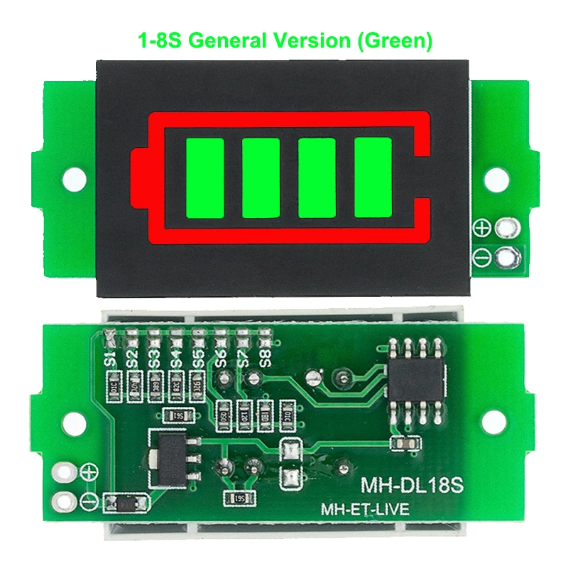 1S-4S-8S シングル 3.7V リチウム電池容量インジケーターモジュール 4.2V ブルーディスプレイ電気自動車バッテリー電力テスターリチウムイオン