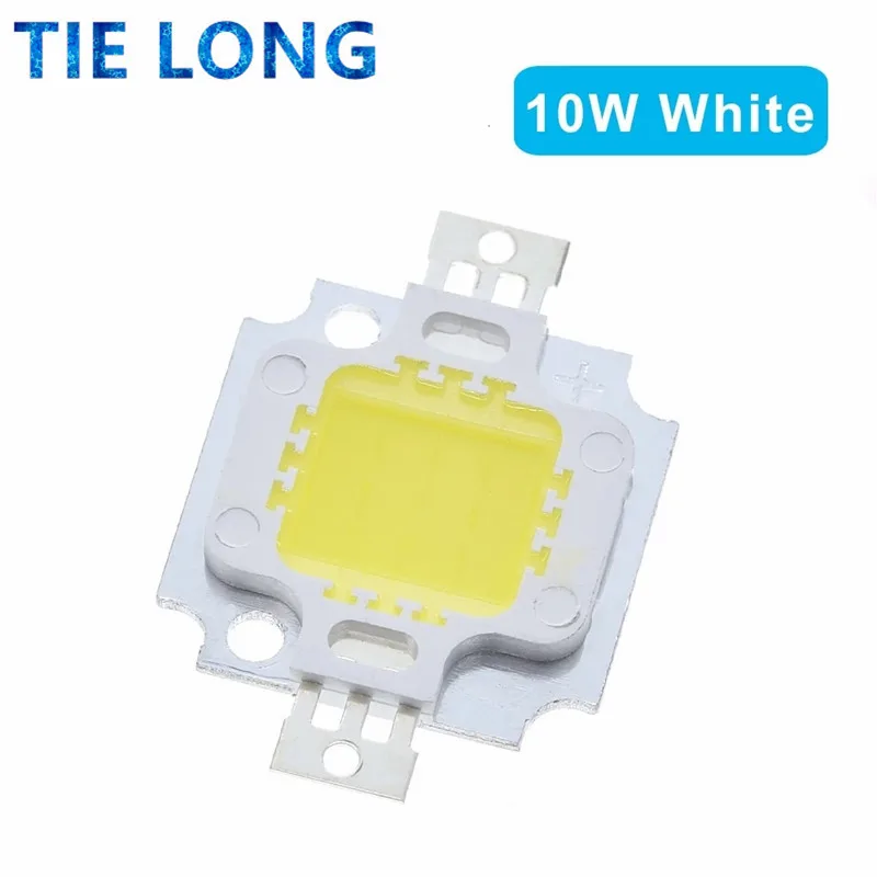 10 개/몫 10W LED 칩 전구 10w led 900lm 따뜻한 흰색 램프 빛 흰색 높은 전력 20*48mli 칩 홍수 램프