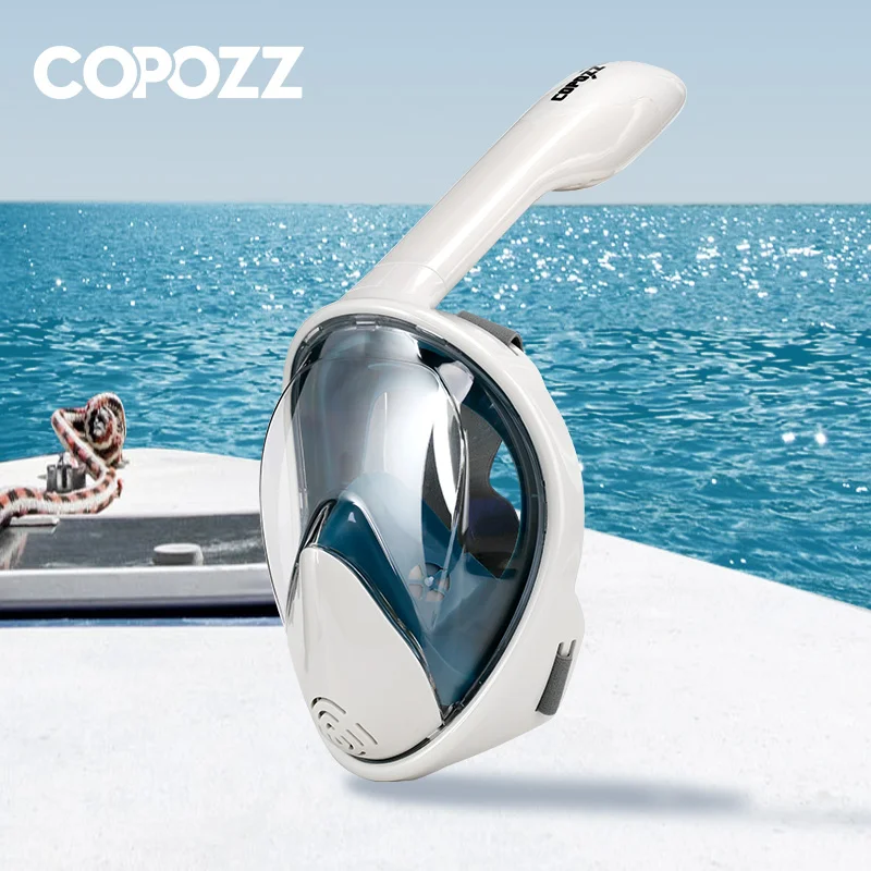 COPOZZ-mascarilla de buceo de cara completa, gafas antiniebla con soporte para cámara, máscara de natación subacuática de visión amplia para adultos y jóvenes