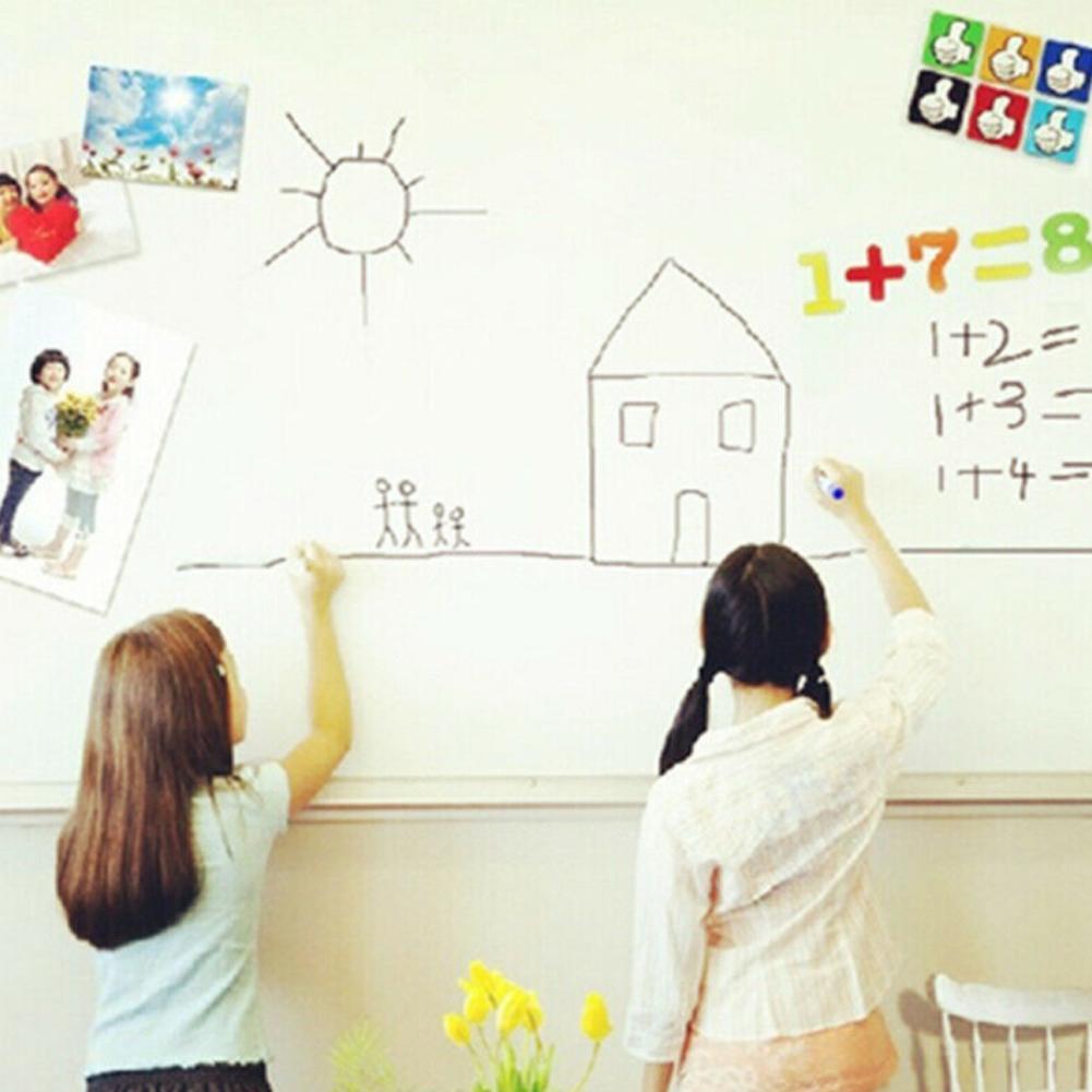 45*200cm tablica naklejka tapeta wodoodporna Decor przypomnij tablice informacyjne biała tablica tablica z piórem Kid Write Graffiti