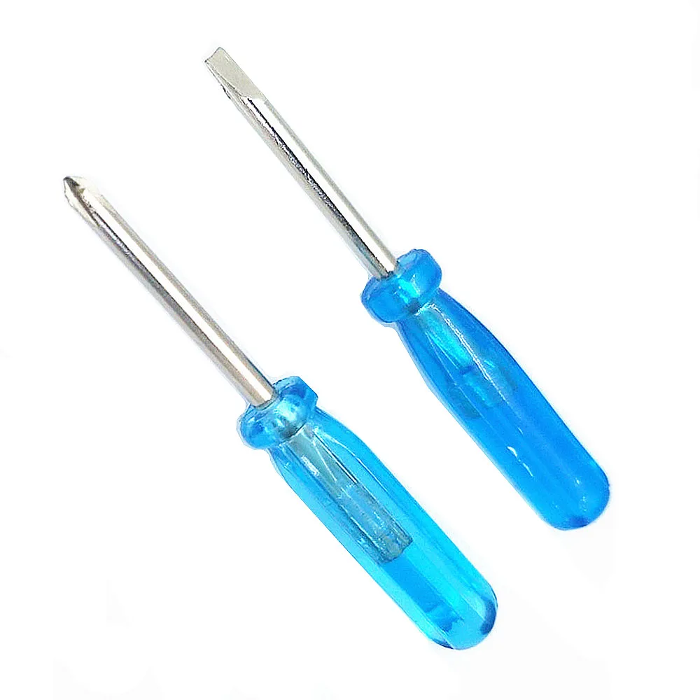 2 Chiếc Trong Suốt Tay Cầm Kim Loại Tua Vít Bộ Bộ Mini Di Động Nhỏ Củ Cải Đầu Tấm Kim Tua Vít Sửa Chữa Dụng Cụ May Vá
