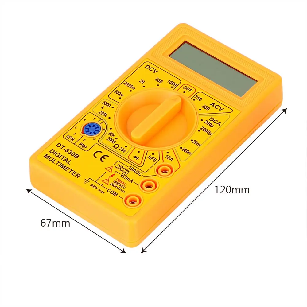 Voltímetro Digital de rango automático LCD, multímetro, ohmímetro, probador de voltios, instrumento de análisis de instrumentos eléctricos