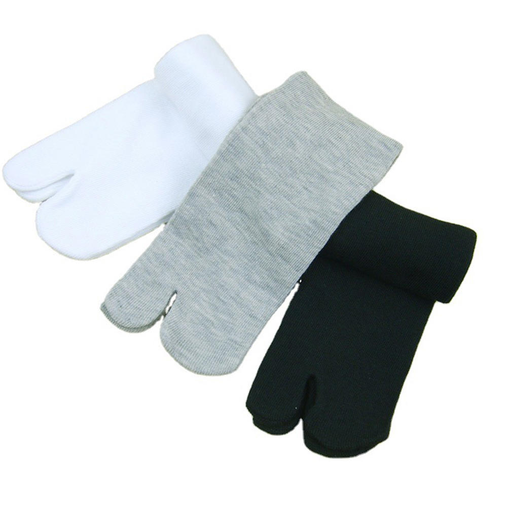 1 par de calcetines transpirables de dos dedos prácticos Unisex japonés Kimono Flip Flop sandalia punta abierta Tabi Ninja Geta calcetines