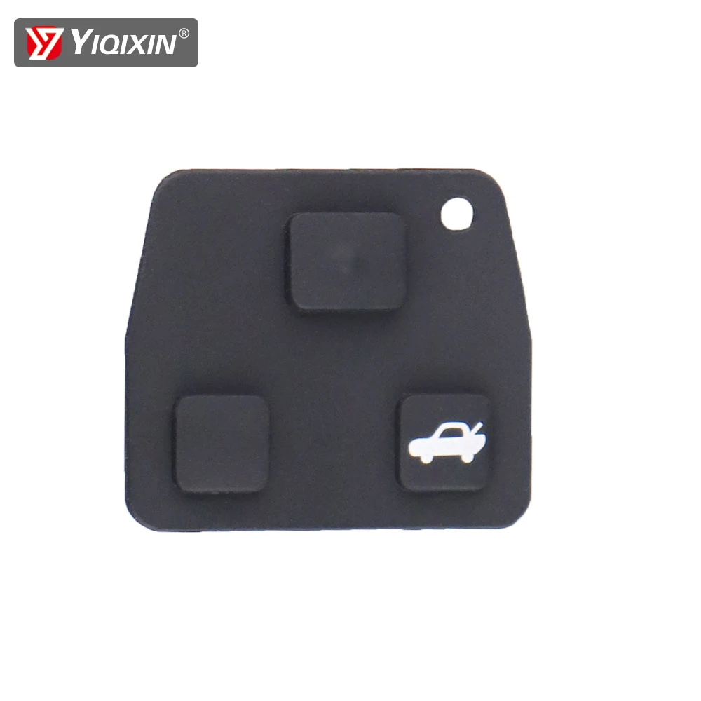 YIQIXIN para Toyota Avensis Yaris Carina Corolla Prado mando a distancia del coche reemplazo de goma de silicona almohadilla de 3 botones para Lexus Rav4