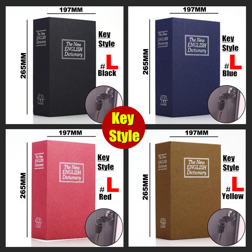 L Piggy Bank ตู้เซฟ Secret ช่องซ่อน Storage Stash อัญมณีกล่องเงินตกแต่งตู้หนังสือจำลอง Props Book