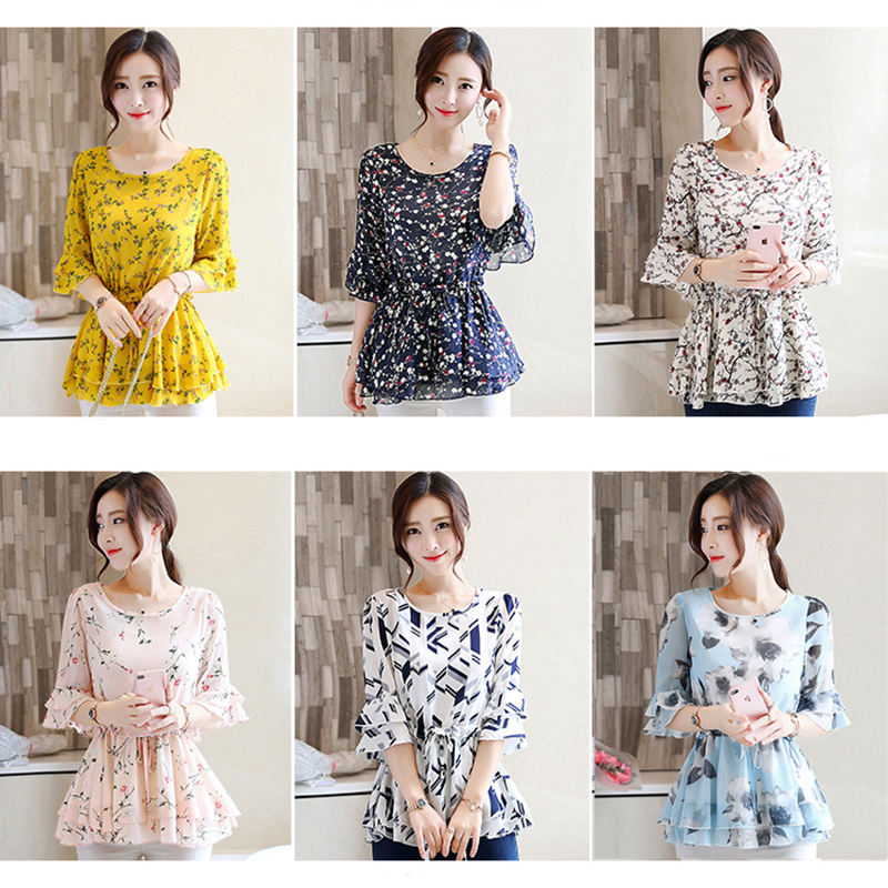 Áo Voan Cổ Yếm Nữ Mùa Hè Hàn Quốc Ren Peplum Top Nữ 2020 Thanh Lịch Plus Kích Thước Áo Sơ Mi Công Sở Nữ Camisas Mi