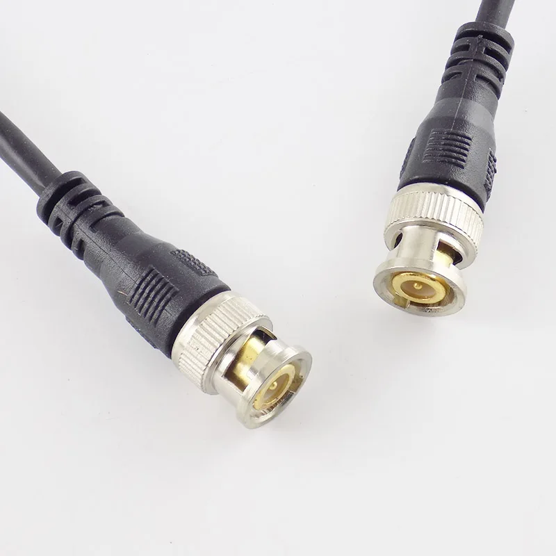 Cable adaptador BNC macho a macho para cámara CCTV, conector BNC, accesorios para cámara, 0,5 M/1M/2M/3M