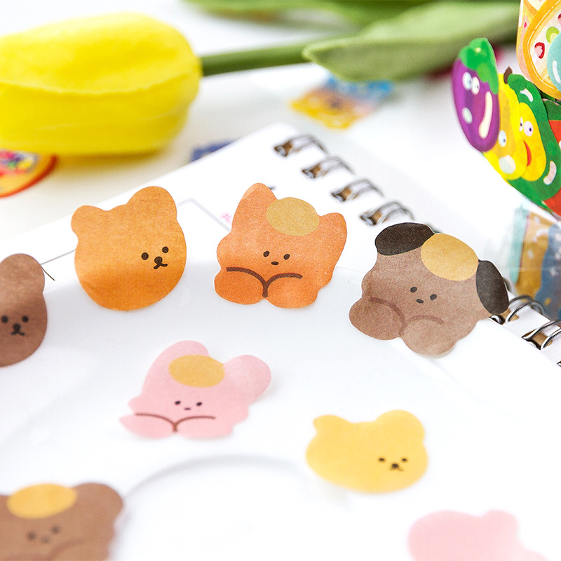 100 Pcs/ม้วน Dot Washi สติกเกอร์ขนมเค้กผลไม้การ์ตูน Washi Masking เทปสำหรับศิลปะ Planner วันหยุดการ์ดตกแต่ง