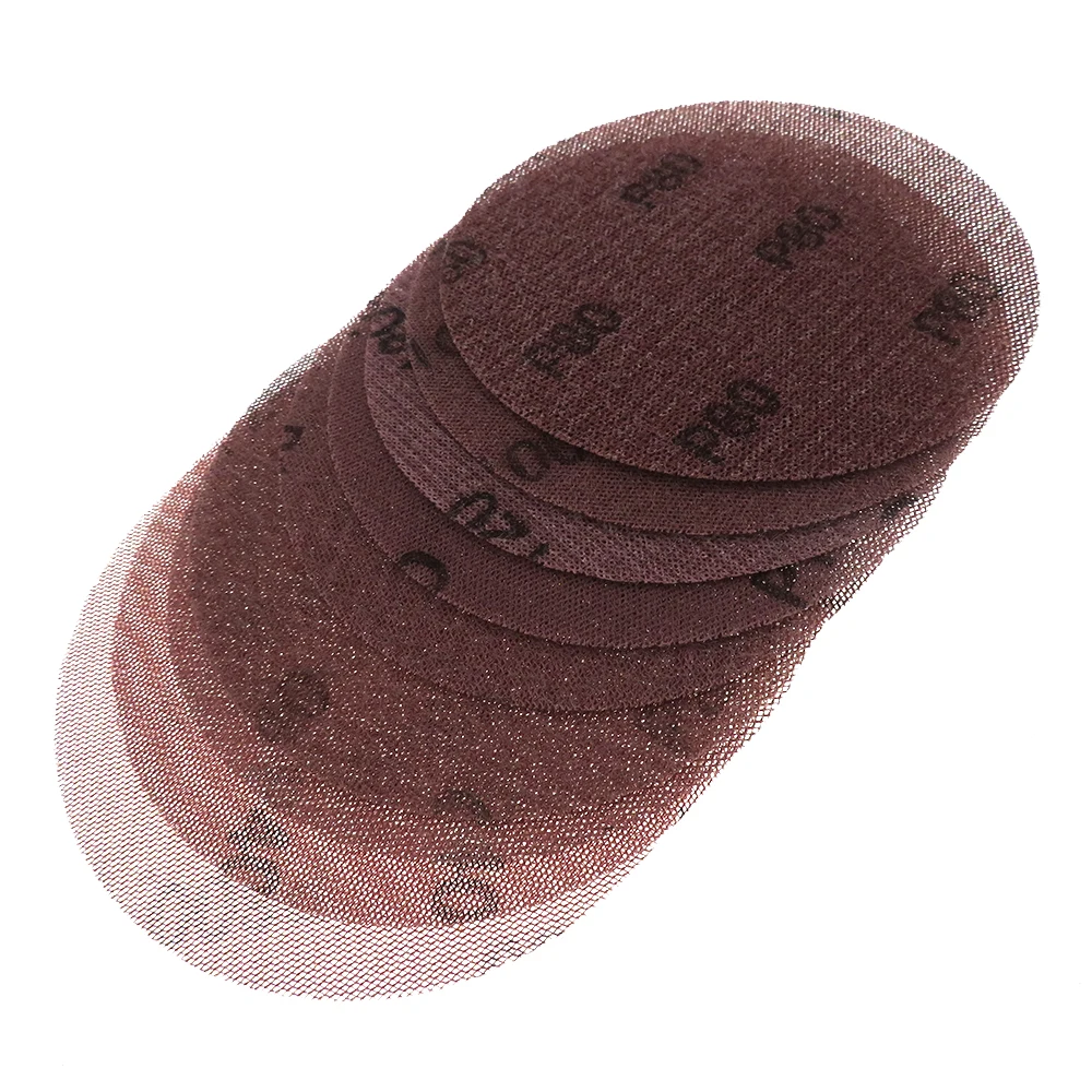 15/25pcs Mesh Sanding Discs 6inch Hook & Loop Abrasive Pad Dust Free Disc Anti-Blocking Sharp Grinding Sandpaper for Wood