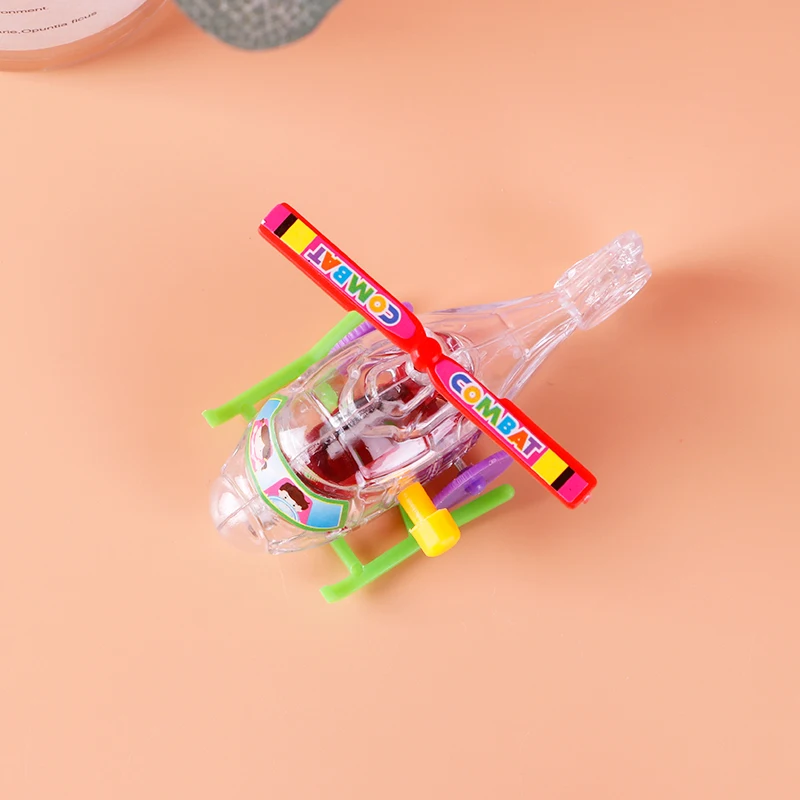 Mới Lạ Và Thú Vị Gió-Lên Đồng Hồ Đồ Chơi Trong Suốt Mini Máy Bay Trực Thăng Kéo Về Đồ Chơi Trẻ Em Trẻ Sơ Sinh Tập Bò Đồ Chơi