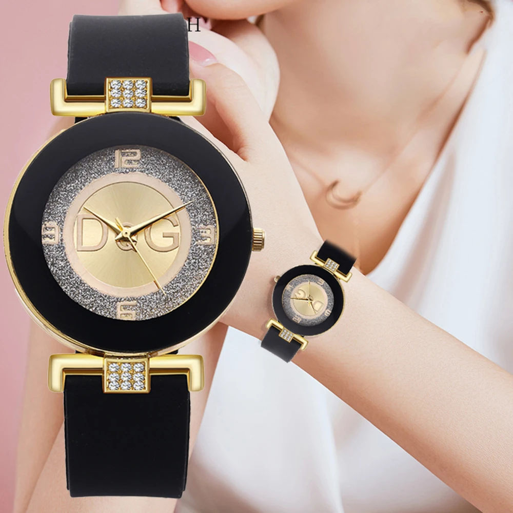 Relojes simples de cuarzo blanco y negro, reloj de pulsera con correa de silicona de diseño minimalista para mujer, reloj creativo de moda con esfera grande para mujer