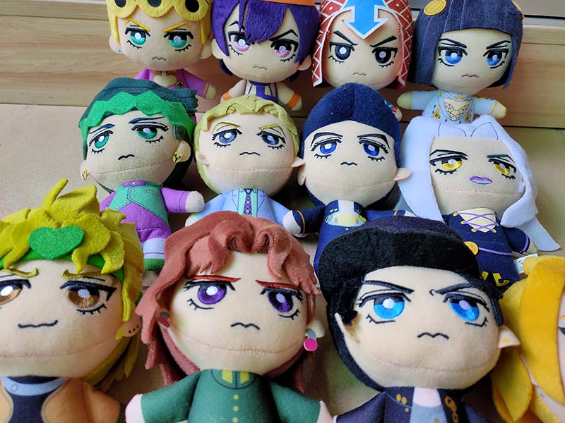 JoJoss Bizarre Adventure Golden Wind Buccellati Abbacchio Fugo Yoshikage Kira Rohan Kishibe Josuke Higashikata Jotaro Kujo plush