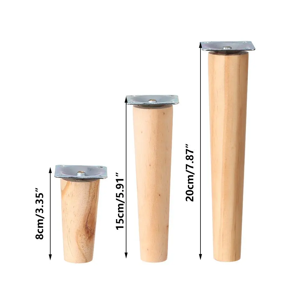 4/8/15/20Cm Chiều Cao Nội Thất Bằng Gỗ Chân Nghiêng Nón Sofa Giường Tủ Bàn Ghế Thay Thế chân Dốc Chân Thon Gọn Chân