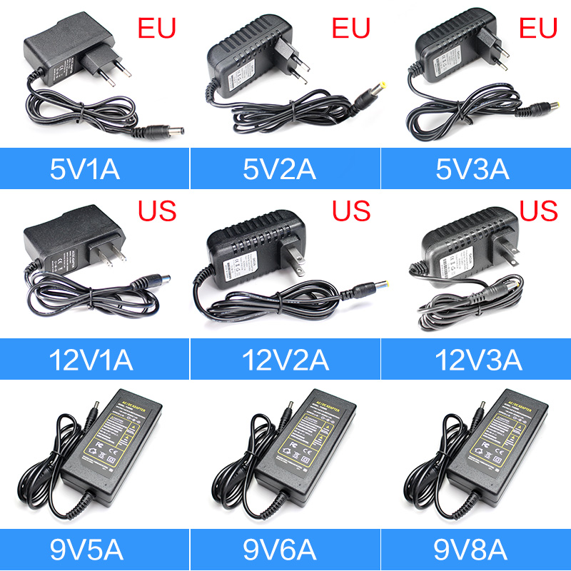 12V DC Universal Power Supply 12V 5V 6V 9V 10V 15V 24V 1A 2A 3A 5A 6A 8A Transformer AC 220V TO 12V AC Power Adapter LED Driver